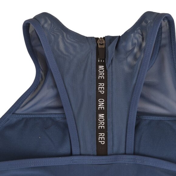 ZYIA Sports Bra Active AllStar Blue Halter Mesh Blue Zipper Back Size Small - Picture 6 of 9